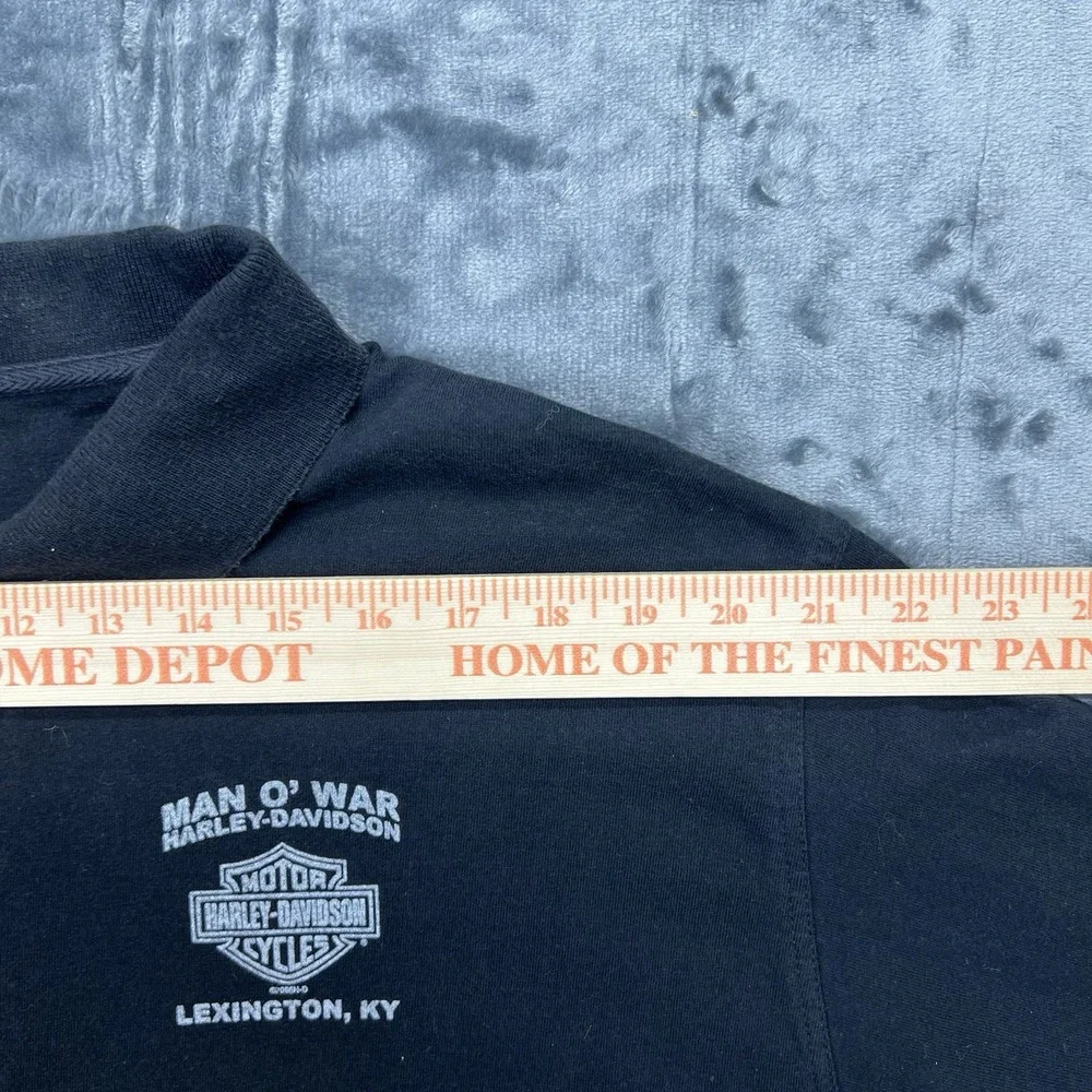 Harley‎ Davidson Men's XXL Man O'War Lexington Kentucky Black Polo  100% Cotton